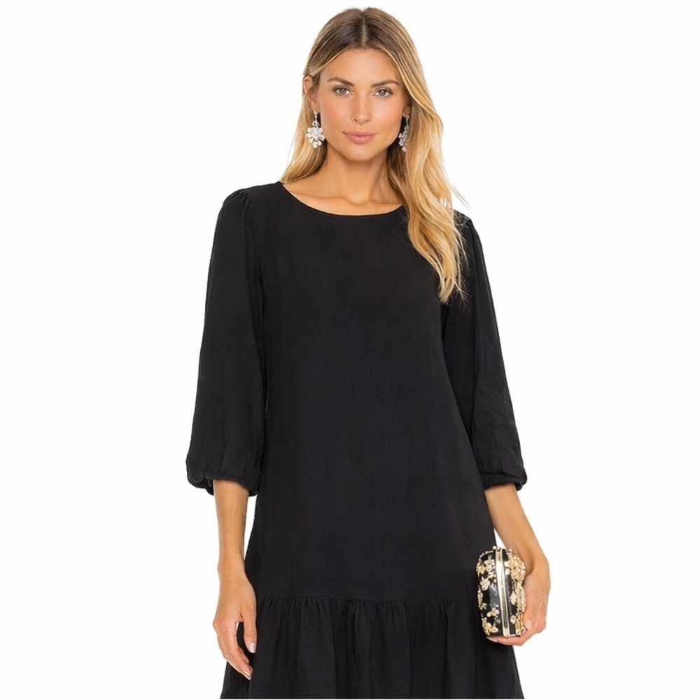 Meadow Rue size 0 black drop waist dress from Anthropologie excellent condition